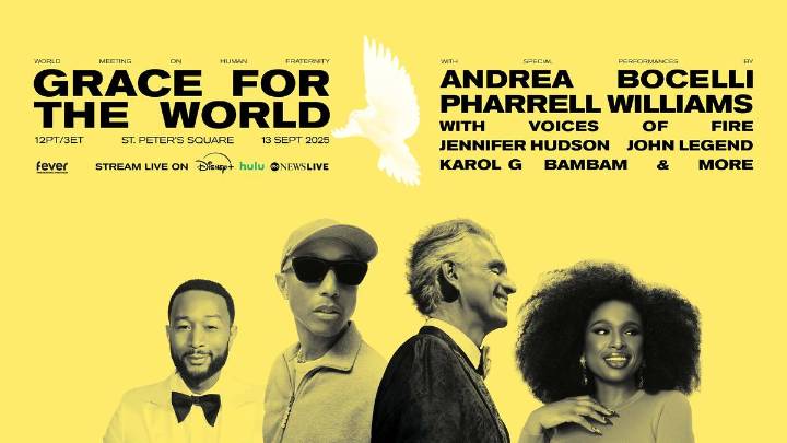 The Vatican Concert Featuring Stream Pharrell Williams, Karol G, John Legend And Andrea Bocelli: One Night Only And You Can Watch It From Home