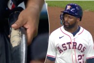 Yankees-Astros game stopped in ninth inning with Taylor Trammell bat delay