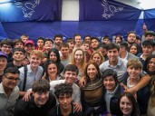 En modo campaña, Karina Milei reapareció en la Ciudad y lanzó una agrupación estudiantil libertaria