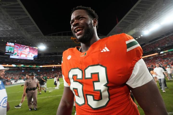 Hurricanes' Samson Okunlola growing into 'excellent' lineman