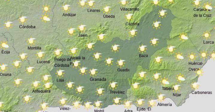 Un fin de semana con temperaturas agradables y nubes en los cielos de la provincia de Granada