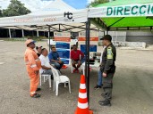‘Siempre Seguros’ en la vía Gambote liderada por la seccional de Tránsito y Transporte