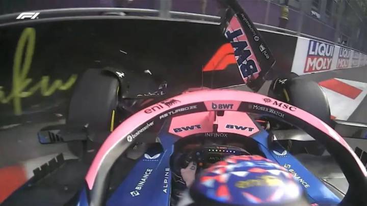 Tras un fuerte choque, Colapinto quedó 16° en la clasificación del GP de Azerbaiyán
