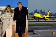 Air Force One Has Close Encounter with Spirit Jet While Flying Trumps to UK State Visit