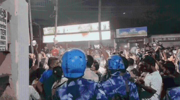 Lathi charge near Siddhartha Sharma’s residence as SIT raid spark protest