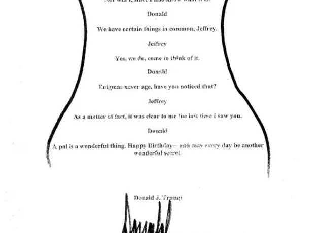 Donald Trump’s ‘bawdy birthday card’ to Jeffrey Epstein is released by Democrats