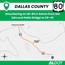 Resurfacing project begins on U.S. Highway 80 in Selma