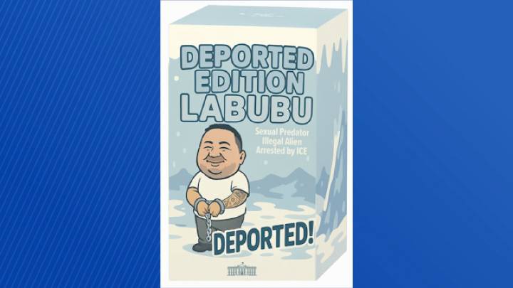 La Casa Blanca comparte imagen de un Labubu de migrante deportado