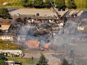 Police remain on scene at burned out Michigan church
