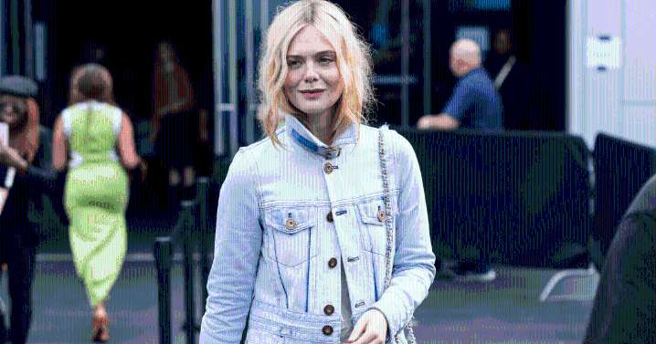 Elle Fanning Is Head-to-Toe Covered in Denim for Coach Show at NYFW