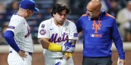 Francisco Alvarez exits Mets win early after being hit by pitch on left arm