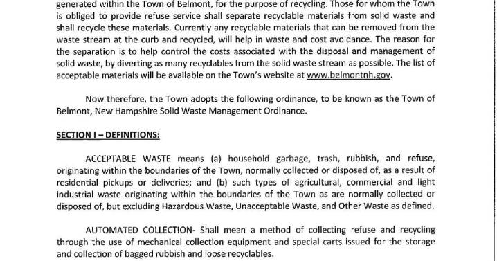 Belmont Selectboard considers penalties for trash violations, approves hiring police officer