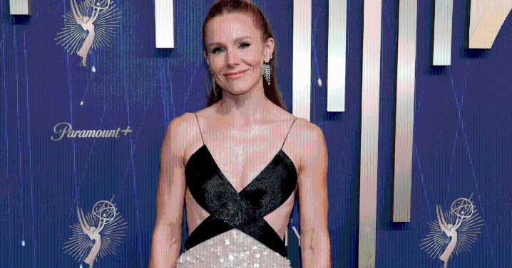 Kristen Bell Takes Armani Privé's Naked Dress Out for a Spin in Emmys Photos