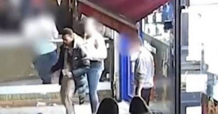 Yob knocks man out in one-punch fight outside Wetherspoons before calmly walking away