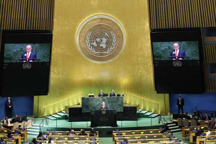 Delegates Protest Netanyahu’s UN Speech With a Mass Walkout