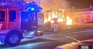 Pictures show house engulfed in flames after fire breaks out in Glendora, New Jersey