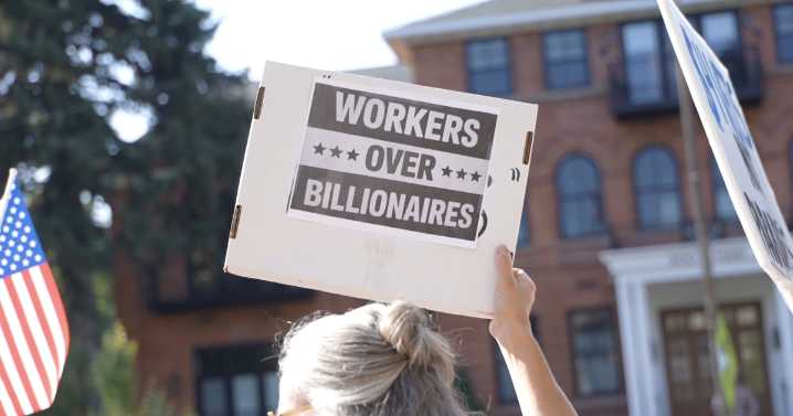 Hundreds rally in Bozeman on Labor Day with message: ‘Workers over billionaires’