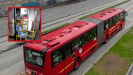 Accidente en el Metro de Bogotá: maquinaria cayó sobre bus de TransMilenio y dejó cuatro pasajeros heridos