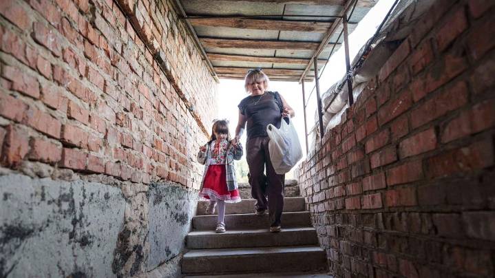 Ukraine's children start new school year in underground classrooms to avoid Russian bombs