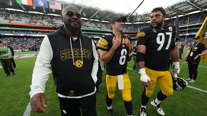 Steelers’ Cam Heyward pounds some Guinness after beating Vikings