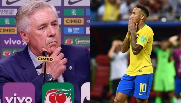 "Creo que es la verdad": Carlo Ancelotti respondió a Neymar tras su ausencia en la convocatoria de Brasil
