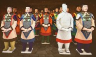 Terracotta warriors occupy the Bowers Museum
