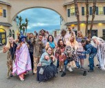 Have no fear, the Thriller Zombie Party Bus Flash Mob is here