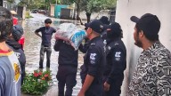 Inundaciones en Guanajuato: Policía Estatal de Guanajuato apoya a la población afectada en Pénjamo