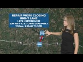Midday road work scheduled to close half of I