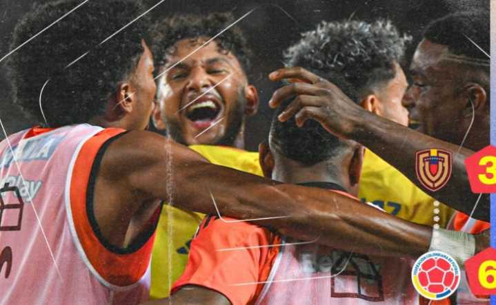 Colombia goleó 6-3 a Venezuela y cerró eliminatorias 2026