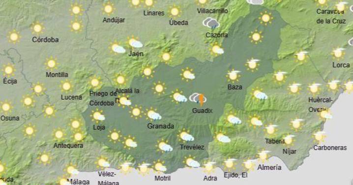 Tiempo Granada | La Aemet activa el aviso amarillo este sábado por tormentas