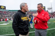 Iowa’s Kirk Ferentz has broken a long-standing record held by Ohio State football’s Woody Hayes