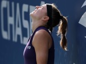 Tennis star stops U.S. Open match in tears after seeing ex