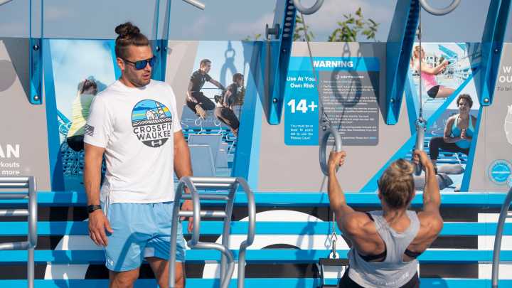 Waukee outdoor fitness court honors CrossFit Waukee member