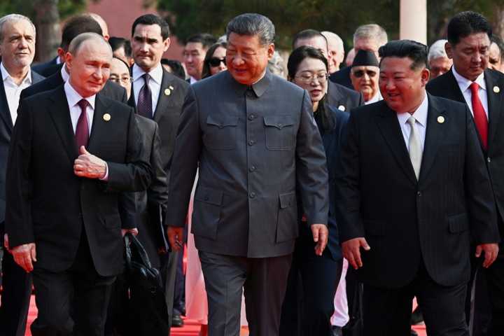 Trump reacts as Putin, Kim Jong Un and Xi appear together at China's military parade