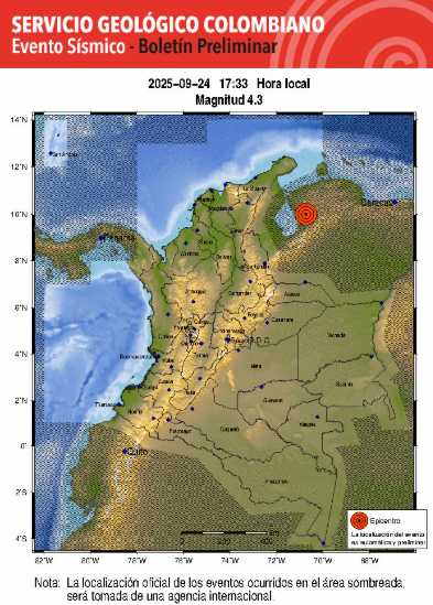 Temblor intenso en la noche: Colombia siente el sacudón proveniente de Venezuela