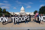 Photos of protests during fourth week of Trump's DC's crime crackdown