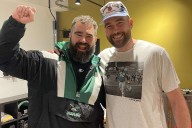 Travis and Jason Kelce Congratulate 'New Heights' Intern Brandon on Engagement
