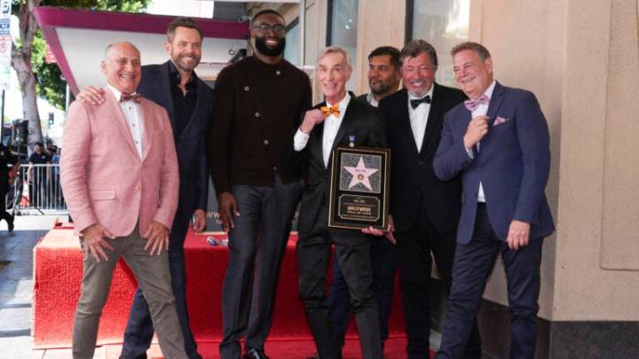 Jaylen Brown honors Bill Nye at Hollywood Walk of Fame