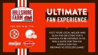 Scan the QR code for chance to win a suite for Browns vs. Steelers on Dec. 28