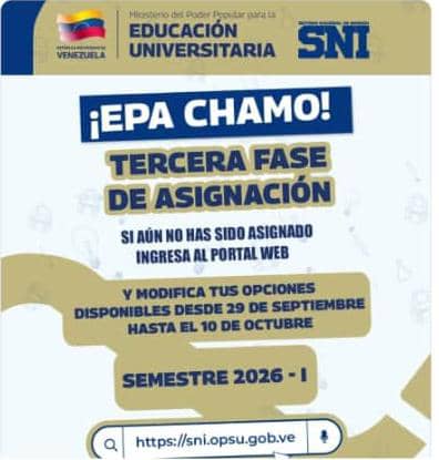 Arranca tercera fase de asignación de cupos universitarios