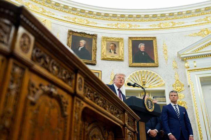 Trump: "Si ven algo realmente malo; culpen a la inteligencia artificial"