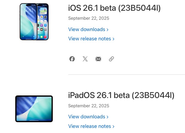 Developers: You Can Now Download iOS 26.1 Beta and More