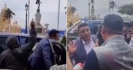 Ciudadanos increpan y lanzan huevo a alcalde de La Esperanza en plena Plaza de Trujillo: expresan indignación por inseguridad