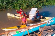 Contaminación en el río: hallaron restos de una heladera en islas frente a Paraná