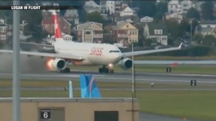 Engine fire forces ground stop at Logan airport