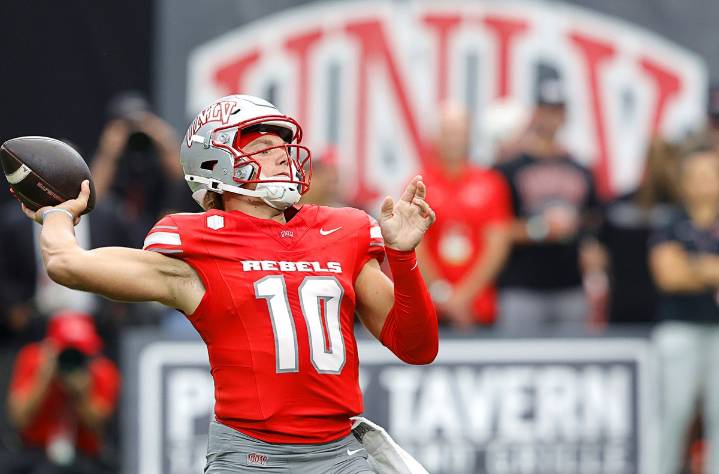 Star of the show: Anthony Colandrea is a perfect match as UNLV’s quarterback