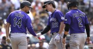 Merrill hits 3-run homer as the Padres outlast Moniak and the Rockies 9