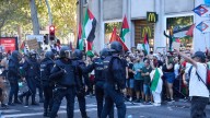 Las protestas pro Palestina en La Vuelta en Madrid se saldan con dos heridos y 22 detenidos