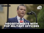 LIVE: Hegseth, Trump meet with top military leaders in Virginia